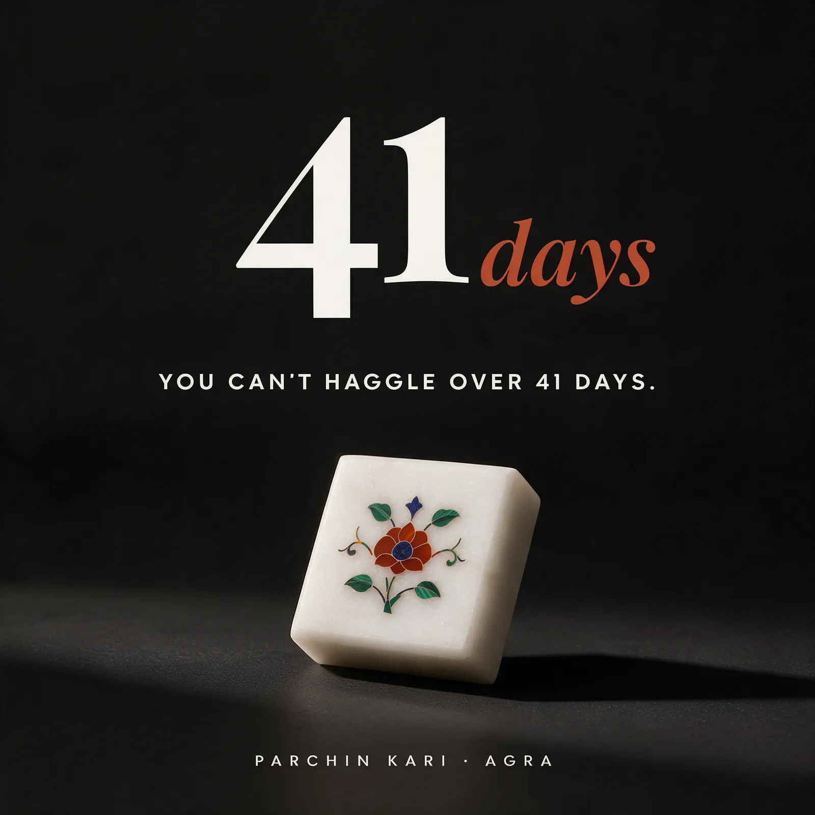 Parchin static: 41 days, you can't haggle over 41 days