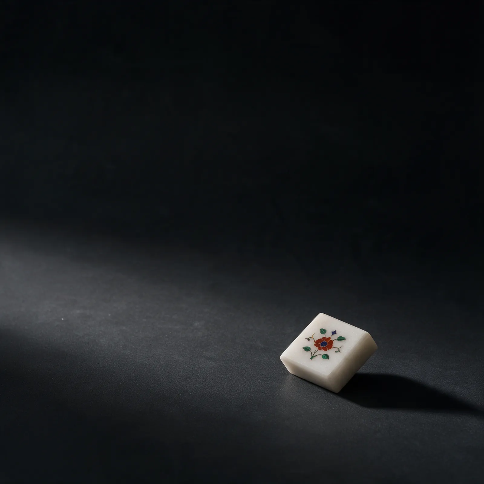 Marble paperweight in a beam of light